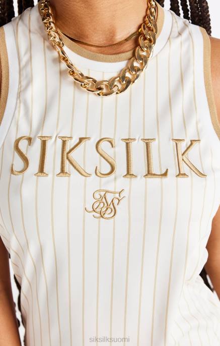 SikSilk ylellinen koripallomekko - ecru & gold naiset 6LR8150 vaatteet