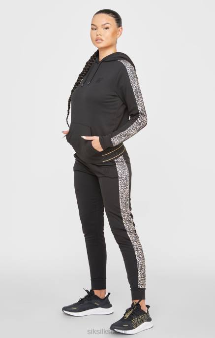SikSilk mustat leopardikuvioiset housut naiset 6LR8174 vaatteet