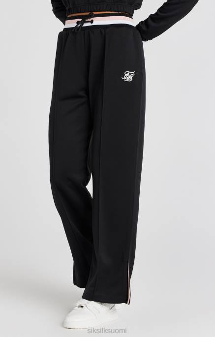SikSilk mustat varsity-leveät housut naiset 6LR8158 vaatteet