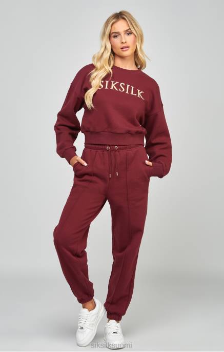 SikSilk viininpunaiset ylisuuret lenkkeilyhousut naiset 6LR8178 vaatteet