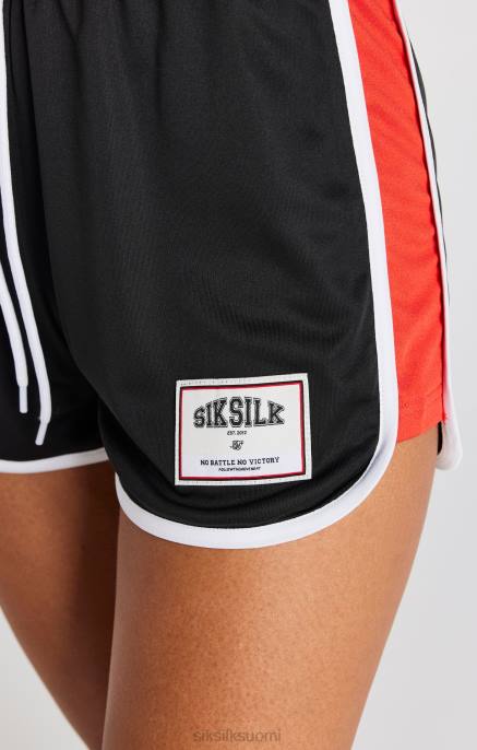 SikSilk musta paneloitu runner lyhyt naiset 6LR8195 vaatteet