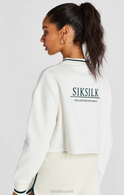SikSilk ecru crop collegepaita naiset 6LR878 vaatteet