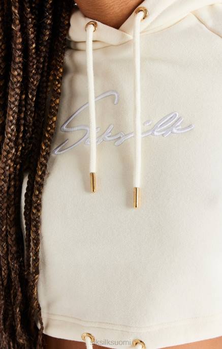 SikSilk ecru-rajattu huppari naiset 6LR886 vaatteet