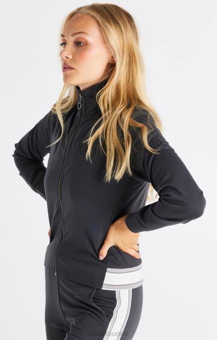 SikSilk harmaa vetoketjullinen toppi naiset 6LR881 vaatteet