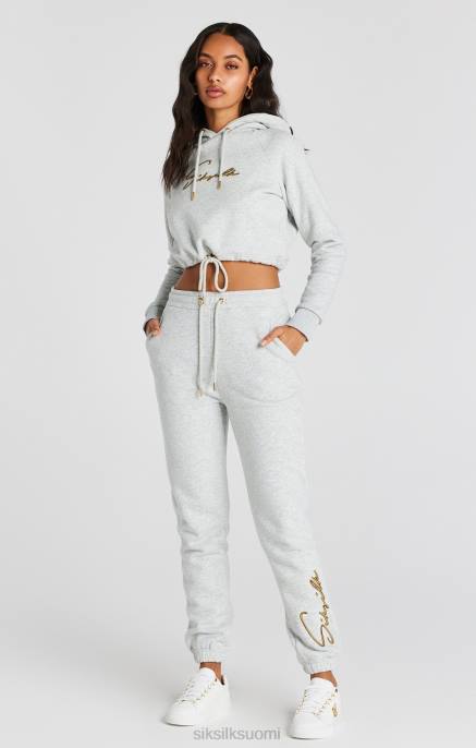 SikSilk harmaamerelli-signature crop -huppari naiset 6LR895 vaatteet