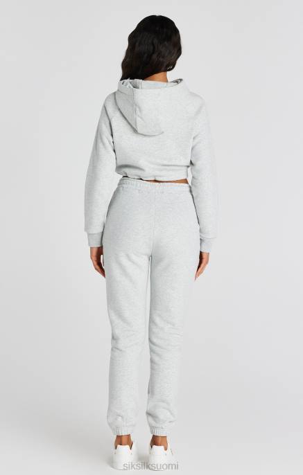 SikSilk harmaamerelli-signature crop -huppari naiset 6LR895 vaatteet