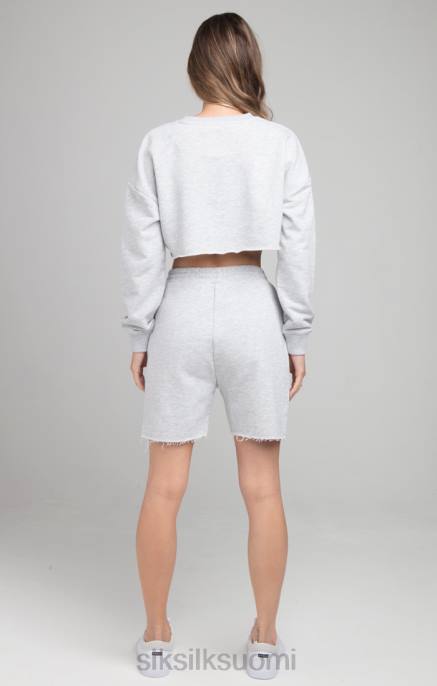 SikSilk leikattu collegepaita - harmaa marli naiset 6LR8122 vaatteet