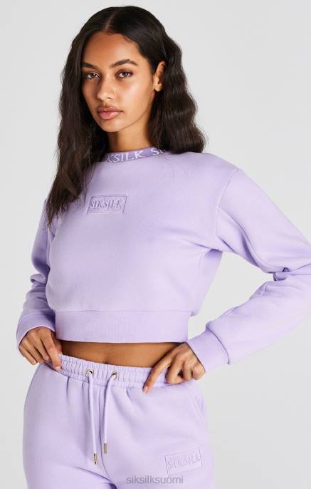 SikSilk lila crop collegepaita naiset 6LR882 vaatteet