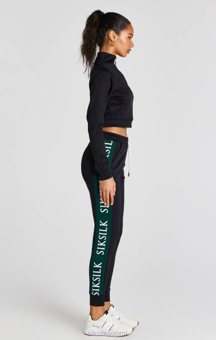 SikSilk musta raitatoppi naiset 6LR874 vaatteet