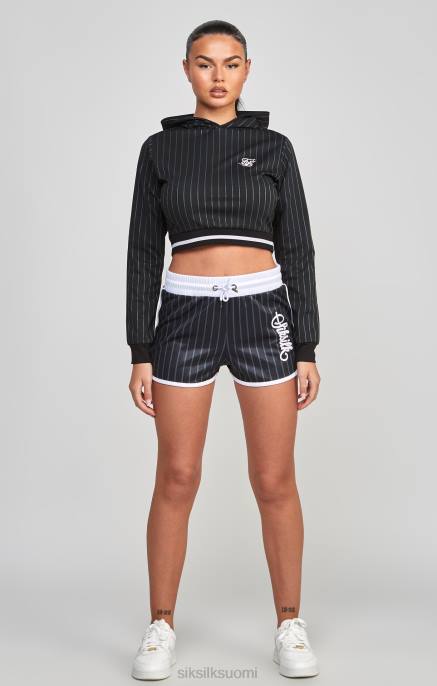 SikSilk musta varsity crop tracktop naiset 6LR885 vaatteet