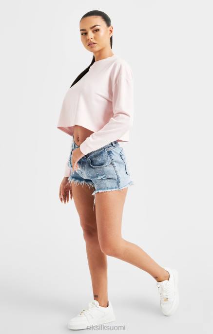 SikSilk vaaleanpunainen signature collegepaita naiset 6LR883 vaatteet