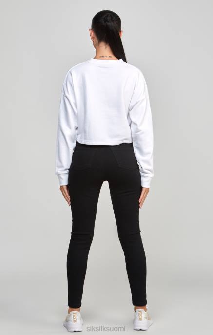 SikSilk valkoinen crop varsity collegepaita naiset 6LR884 vaatteet