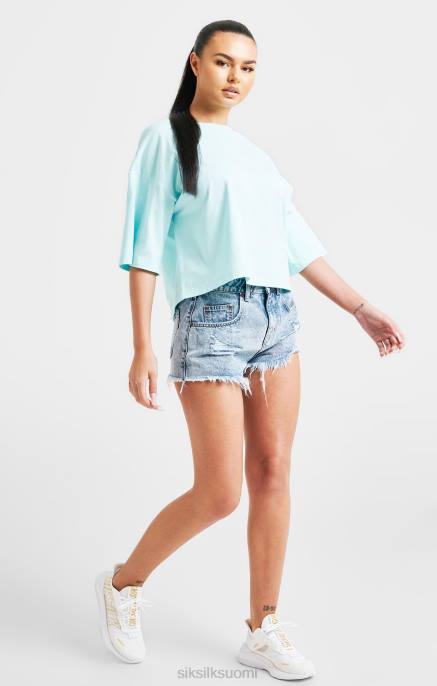 SikSilk aqua-merkkinen crop t-paita naiset 6LR860 vaatteet