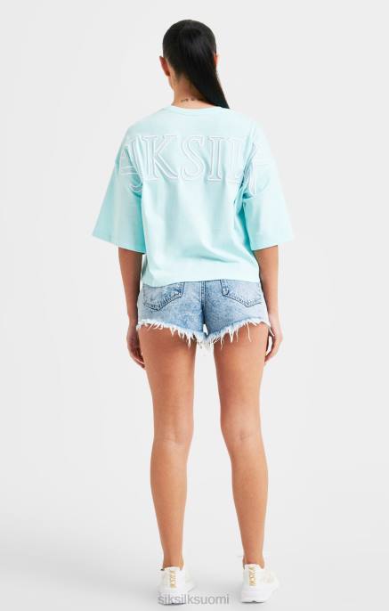 SikSilk aqua-merkkinen crop t-paita naiset 6LR860 vaatteet