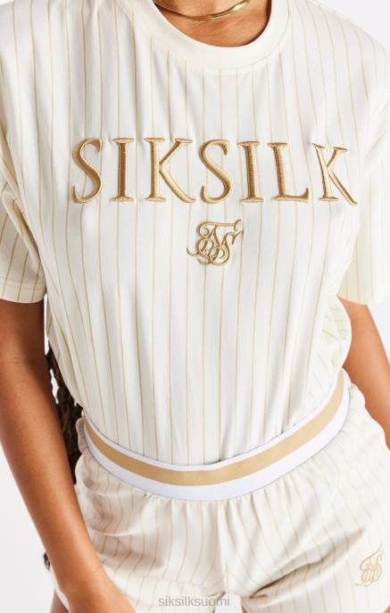 SikSilk ekru-raitainen t-paita naiset 6LR826 vaatteet