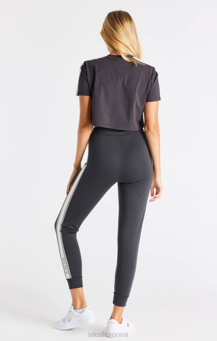 SikSilk harmaa crop t-paita naiset 6LR830 vaatteet