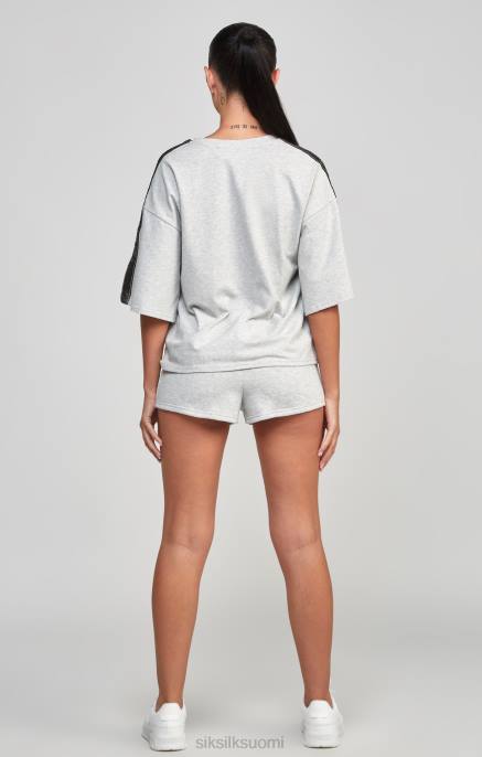 SikSilk harmaa teipattu crop t-paita naiset 6LR858 vaatteet