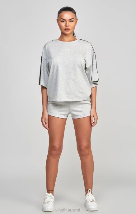 SikSilk harmaa teipattu crop t-paita naiset 6LR858 vaatteet