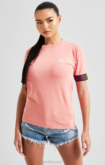SikSilk koralliteipattu crop t-paita naiset 6LR861 vaatteet