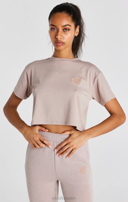 SikSilk pesty vaaleanpunainen crop t-paita naiset 6LR834 vaatteet