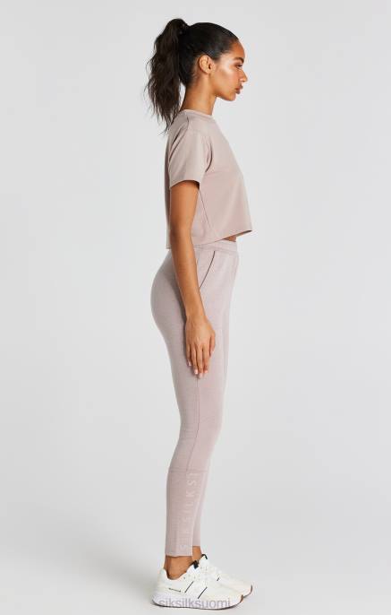SikSilk pesty vaaleanpunainen crop t-paita naiset 6LR834 vaatteet
