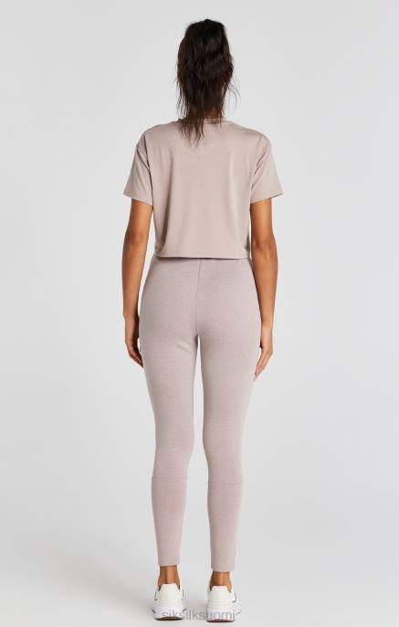 SikSilk pesty vaaleanpunainen crop t-paita naiset 6LR834 vaatteet