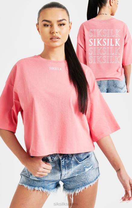SikSilk pinkki toistologollinen t-paita naiset 6LR865 vaatteet