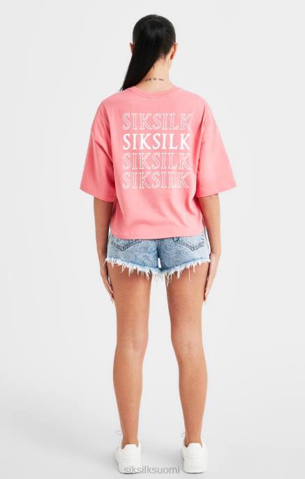 SikSilk pinkki toistologollinen t-paita naiset 6LR865 vaatteet