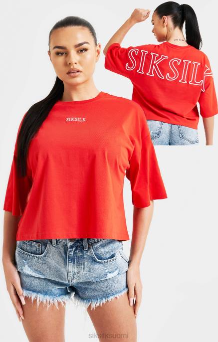 SikSilk punainen merkkinen crop t-paita naiset 6LR836 vaatteet
