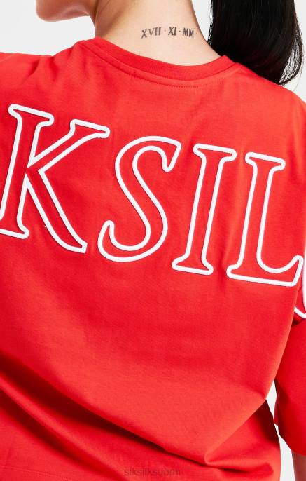 SikSilk punainen merkkinen crop t-paita naiset 6LR836 vaatteet