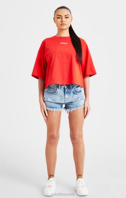 SikSilk punainen merkkinen crop t-paita naiset 6LR836 vaatteet