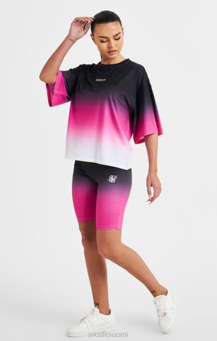 SikSilk vaaleanpunainen fade t-paita naiset 6LR856 vaatteet