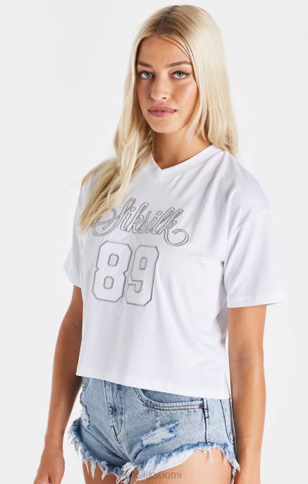 SikSilk valkoinen mesh t-paita naiset 6LR832 vaatteet