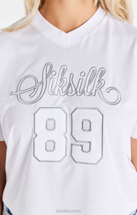 SikSilk valkoinen mesh t-paita naiset 6LR832 vaatteet