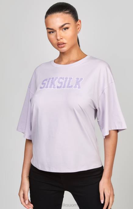 SikSilk violetti varsity-logoinen crop t-paita naiset 6LR855 vaatteet