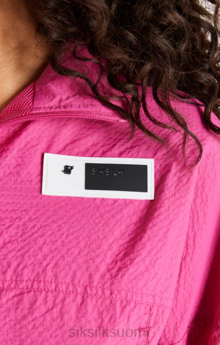 SikSilk vaaleanpunainen leikattu rypytetty takki naiset 6LR8134 vaatteet