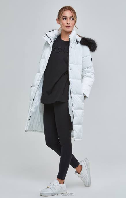 SikSilk valkoinen pitkäsiima pehmustettu parka naiset 6LR8128 vaatteet