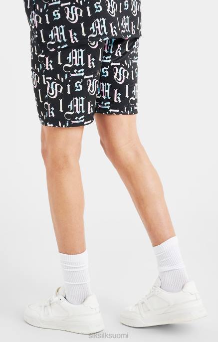 SikSilk x messi musta painettu lyhyt pojat 6LR8312 vaatteet