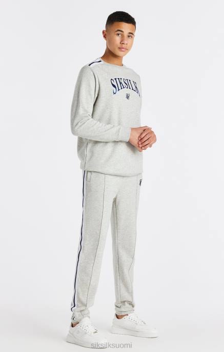 SikSilk harmaa marl varsity crew collegepaita pojat 6LR8296 vaatteet