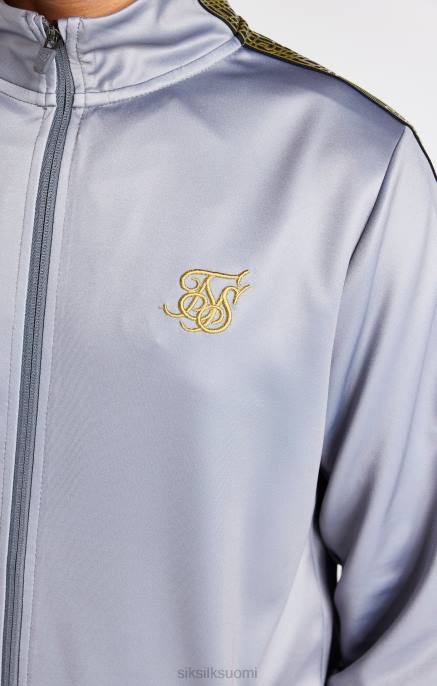 SikSilk harmaa teipattu suppilokaulan vetoketju pojat 6LR8295 vaatteet