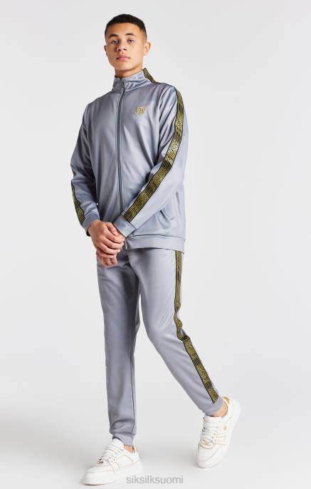 SikSilk harmaa teipattu suppilokaulan vetoketju pojat 6LR8295 vaatteet