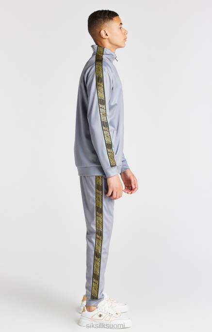 SikSilk harmaa teipattu suppilokaulan vetoketju pojat 6LR8295 vaatteet