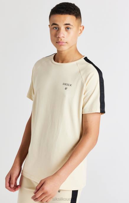 SikSilk beige teipattu raglan-t-paita pojat 6LR8282 vaatteet