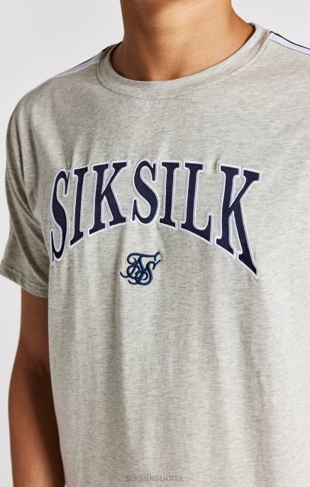 SikSilk harmaa marl varsity t-paita pojat 6LR8283 vaatteet