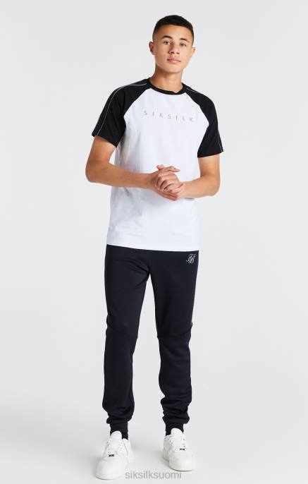 SikSilk valkoinen raglan t-paita pojat 6LR8284 vaatteet
