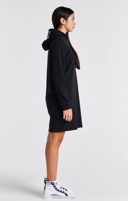 SikSilk musta yliopistologoinen hupparimekko tytöt 6LR8344 vaatteet