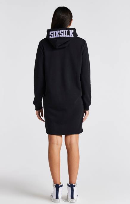 SikSilk musta yliopistologoinen hupparimekko tytöt 6LR8344 vaatteet