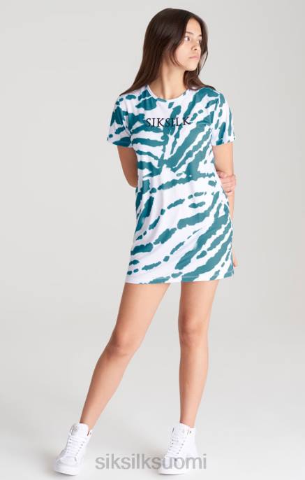 SikSilk valkoinen solmittava t-paitamekko tytöt 6LR8343 vaatteet