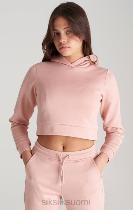 SikSilk pinkki teipattu lyhennetty huppari tytöt 6LR8332 vaatteet