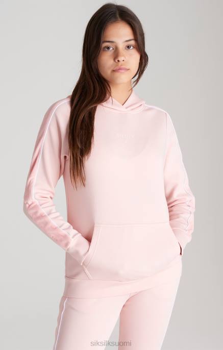 SikSilk vaaleanpunainen velour teipattu huppari tytöt 6LR8336 vaatteet